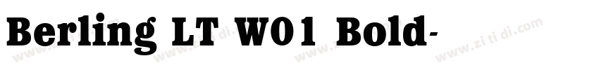 Berling LT W01 Bold字体转换